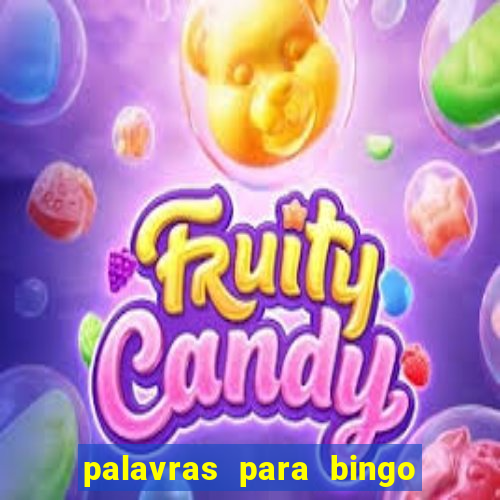 palavras para bingo de cha de lingerie